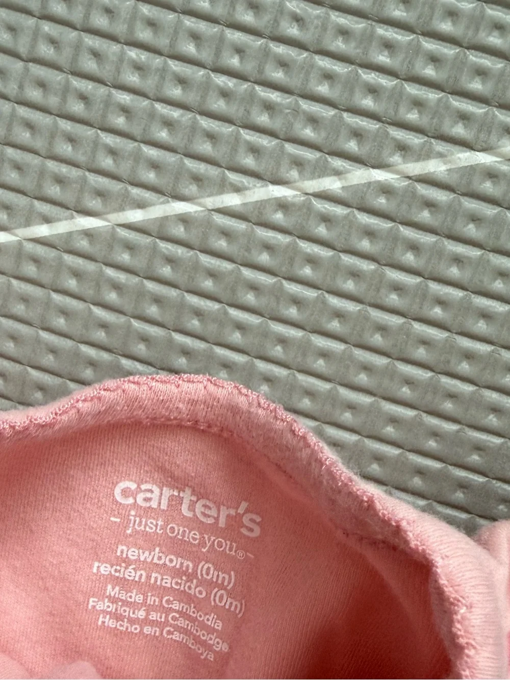 Carters|Baby girl Pink Flamingo Print Footed One-Piece for Kids-Long sleeve NB•